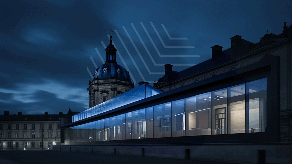 Traditional and Futuristic Architecture Juxtaposed AI Photography